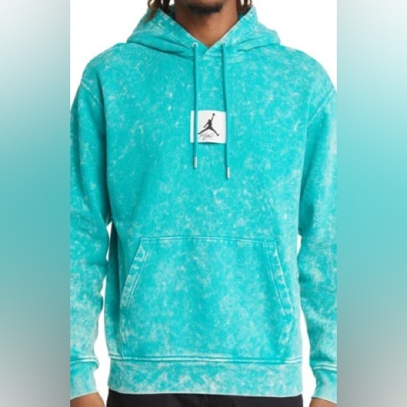 Jordan Flight washed fleece hoodie Small emerald teal - Picture 1 of 6